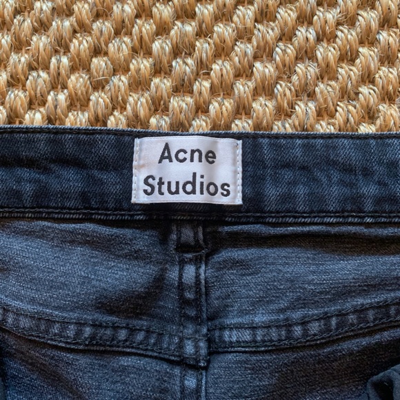 Acne Studios Women Row Blue/Black Jeans - Picture 3 of 6
